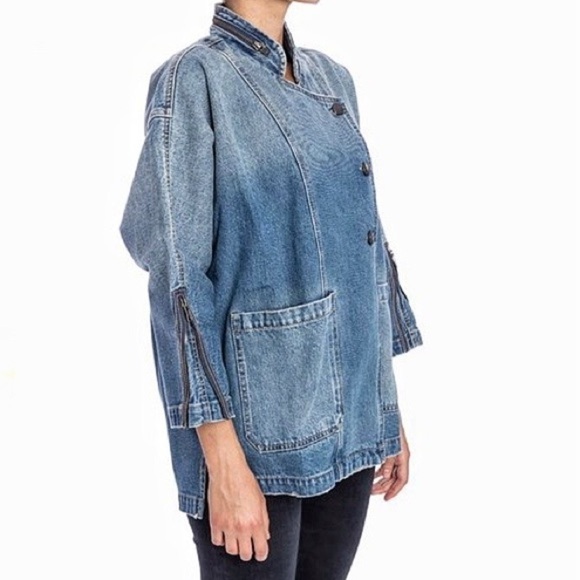 Anthropologie Current/Ellliot Crosby Distressed Denim Jacket Size 2, US M - Picture 12 of 13